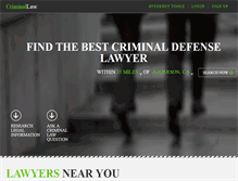 Tablet Screenshot of criminallaw.com
